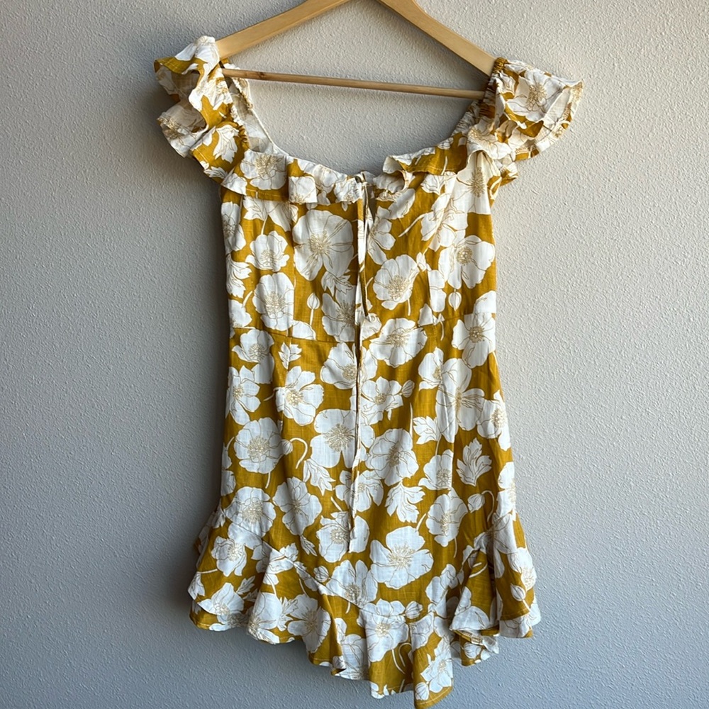 Mustard Yellow Ruffle Sun Dress